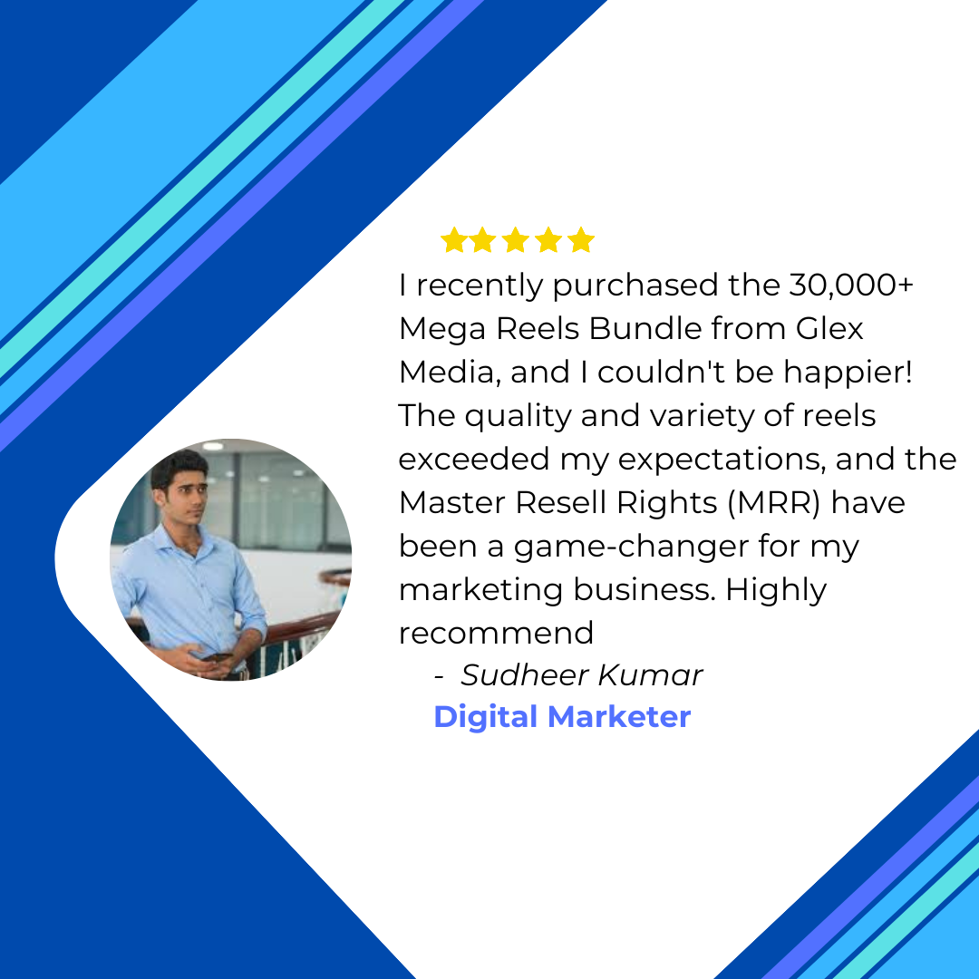 Blue and White Abstract Pattern and Shapes Customer Testimonial Reviews Instagram Post (2)